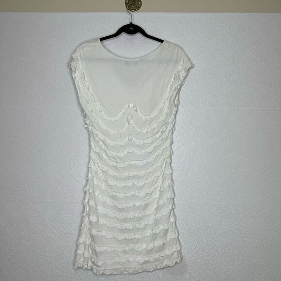 BCBGMaxAzria Resort Runway Ruffle Bodycon Mini Dress S - Picture 5 of 6